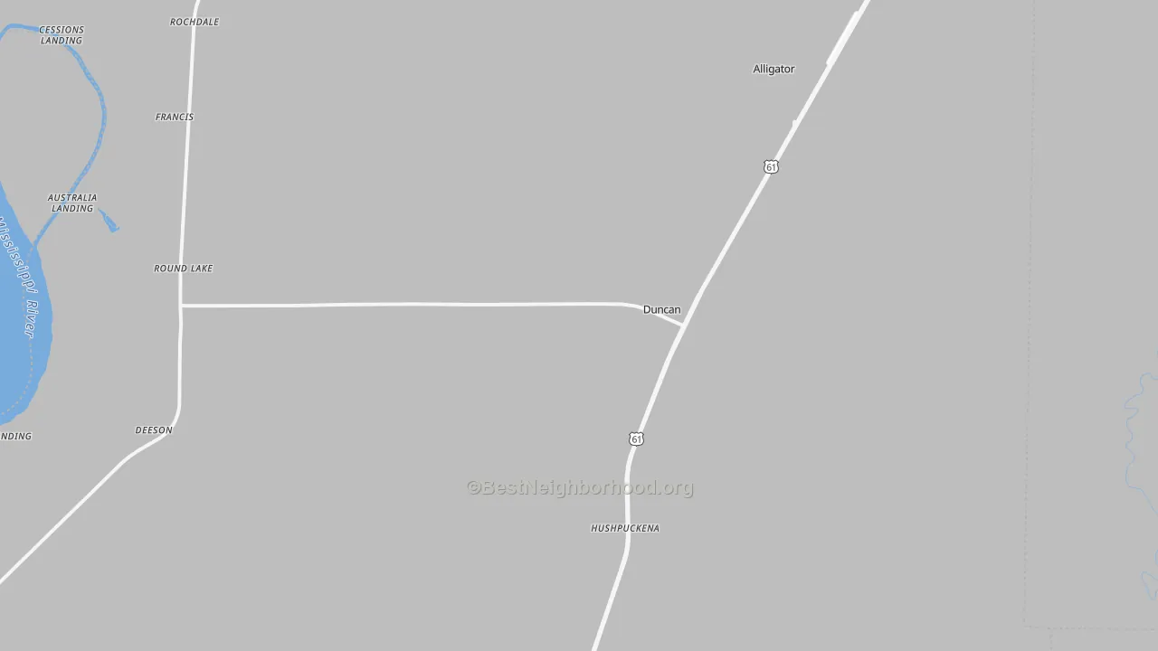 Transit Grade map of Duncan, MS