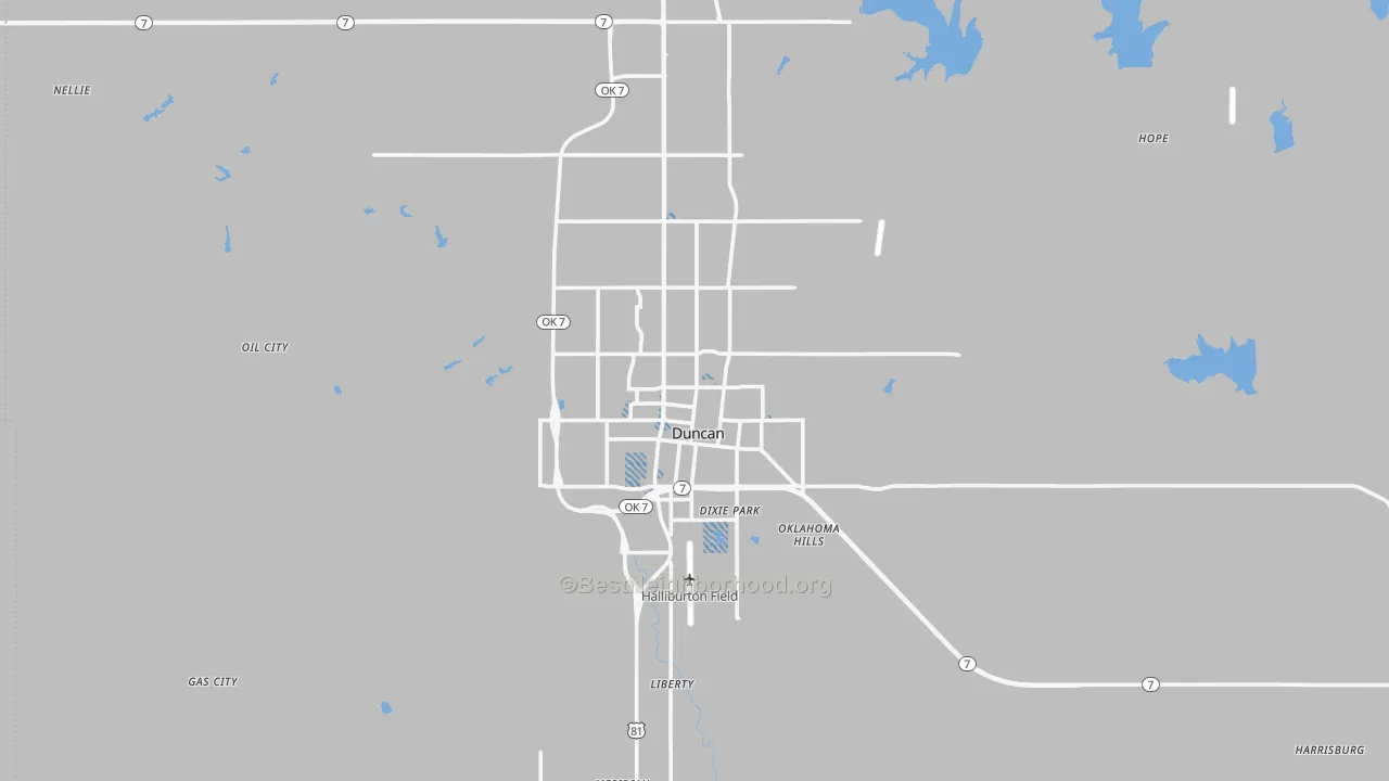 Transit Grade map of Duncan, OK