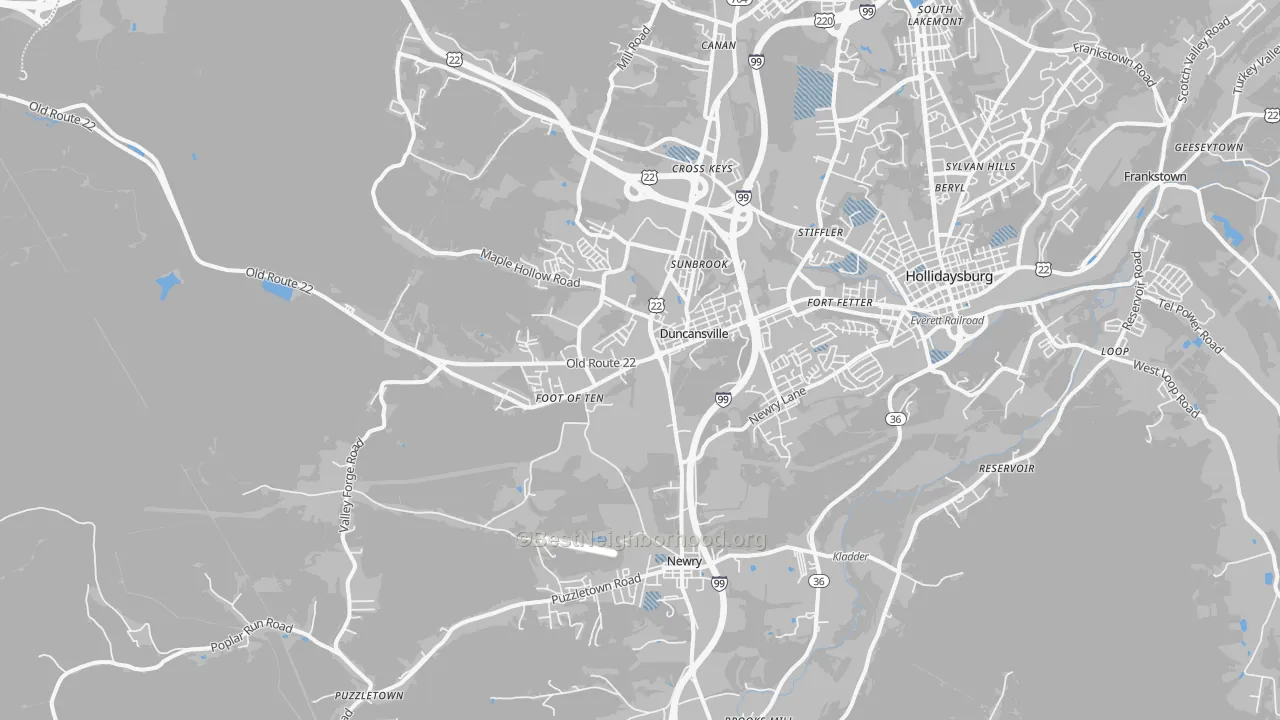 Transit Grade map of Duncansville, PA