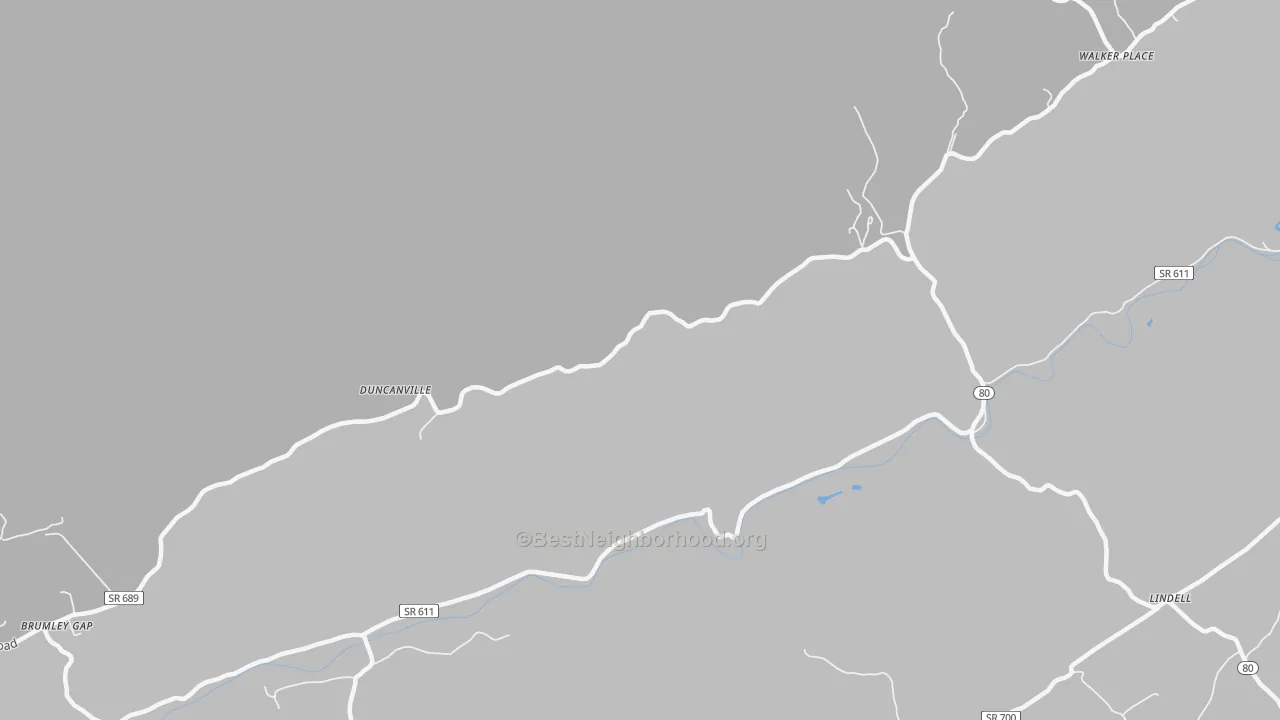 Transit Grade map of Duncanville, VA