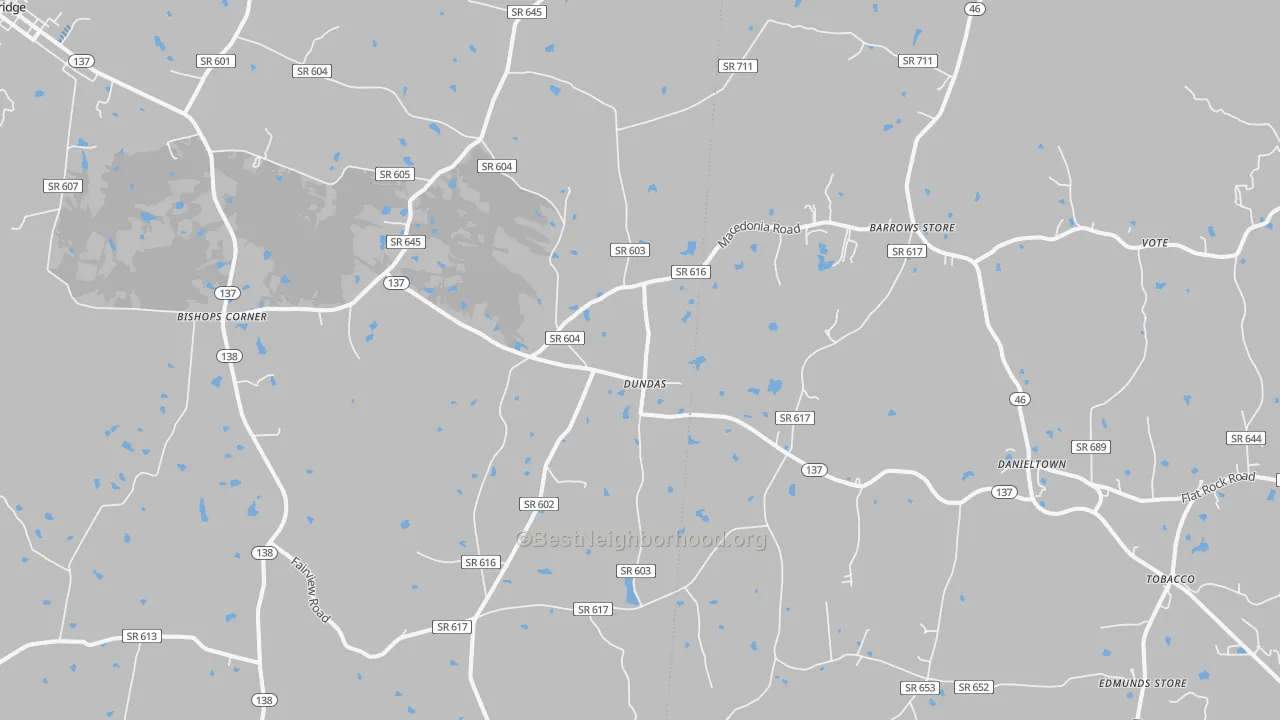 Transit Grade map of Dundas, VA
