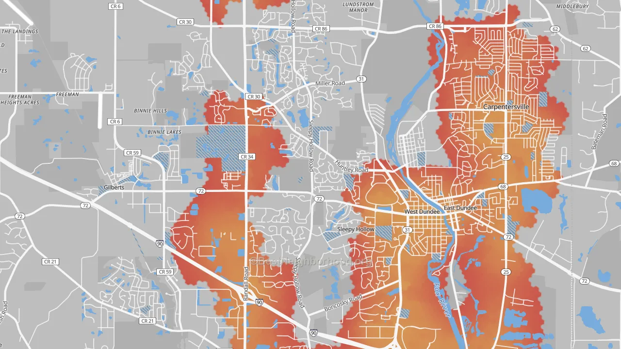 Transit Grade map of Dundee, IL