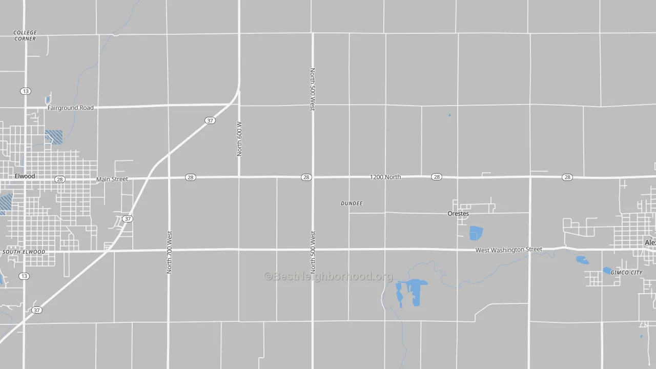 Transit Grade map of Dundee, IN