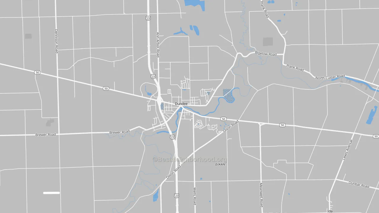 Transit Grade map of Dundee, MI