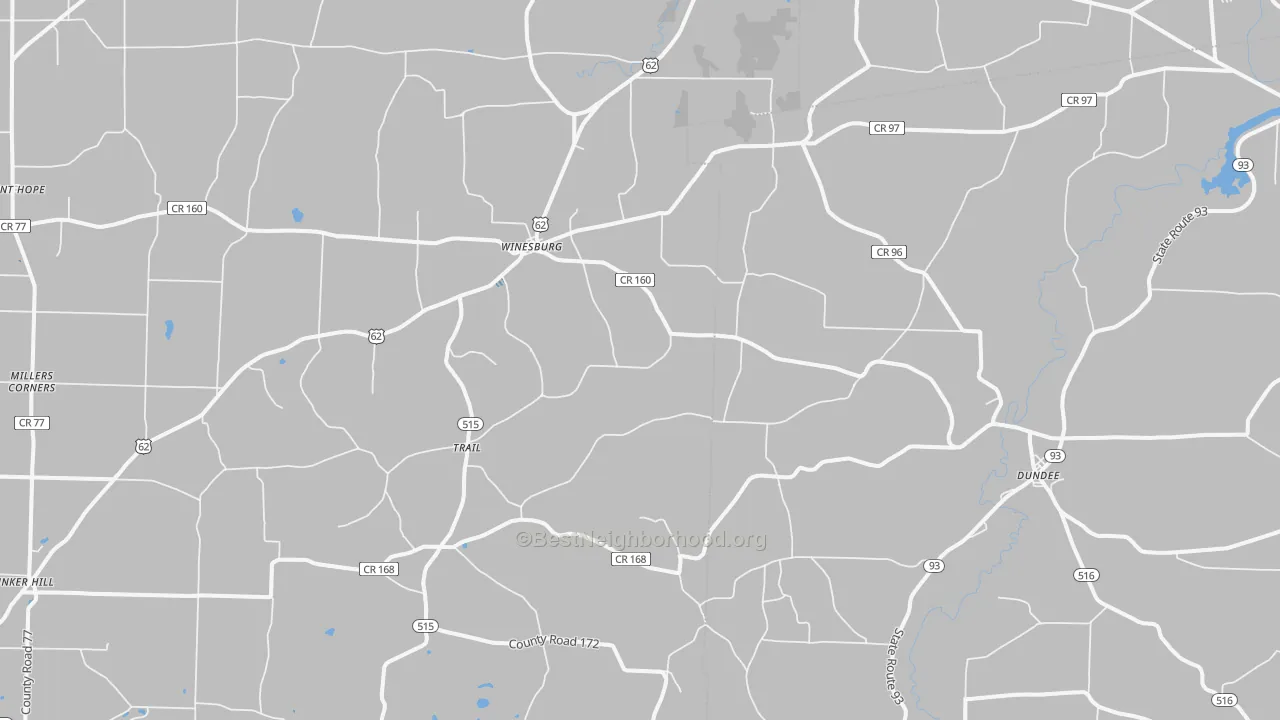 Transit Grade map of Dundee, OH