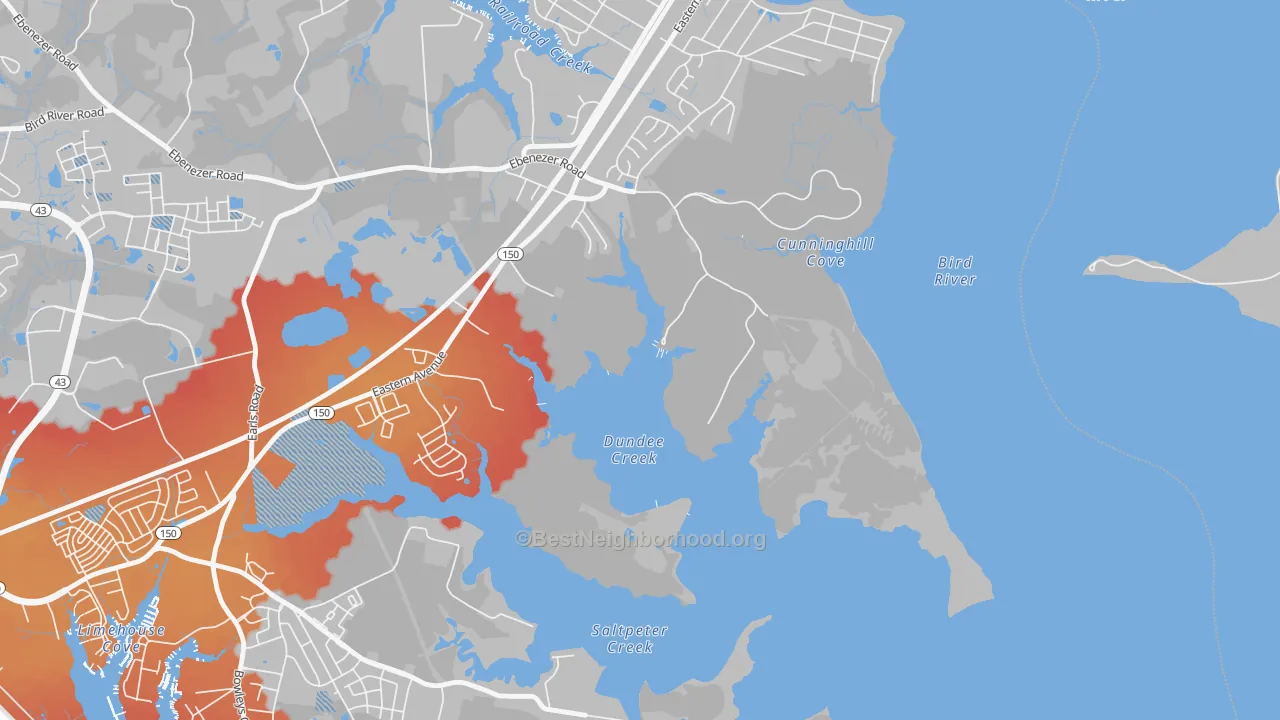 Transit Grade map of Dundee Village, MD