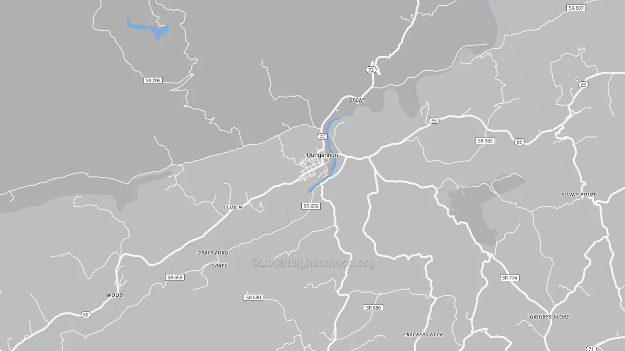 Transit Grade map of Dungannon, VA