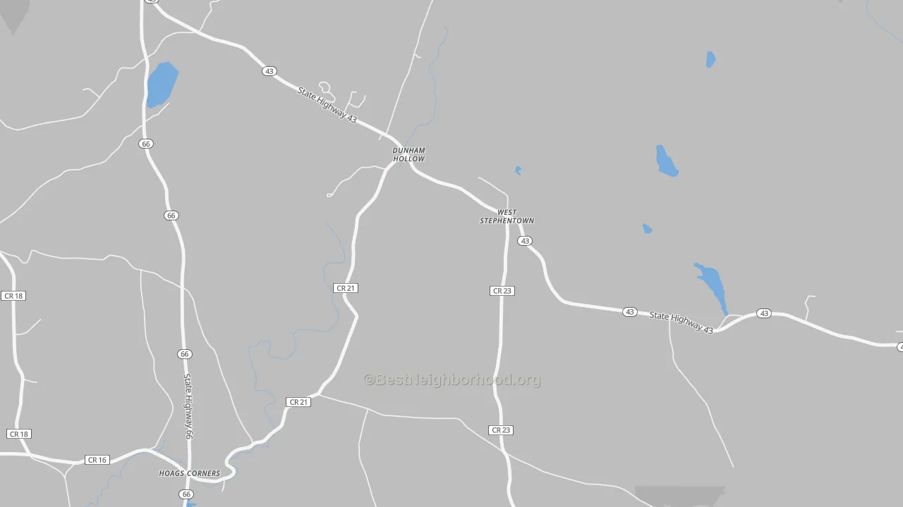 Transit Grade map of Dunham Hollow, NY
