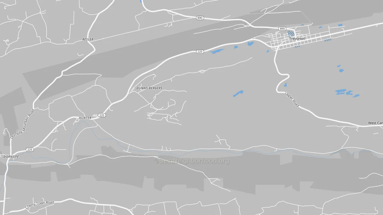 Transit Grade map of Dunkelbergers, PA