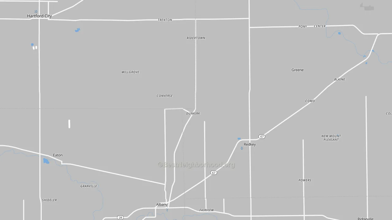 Transit Grade map of Dunkirk, IN