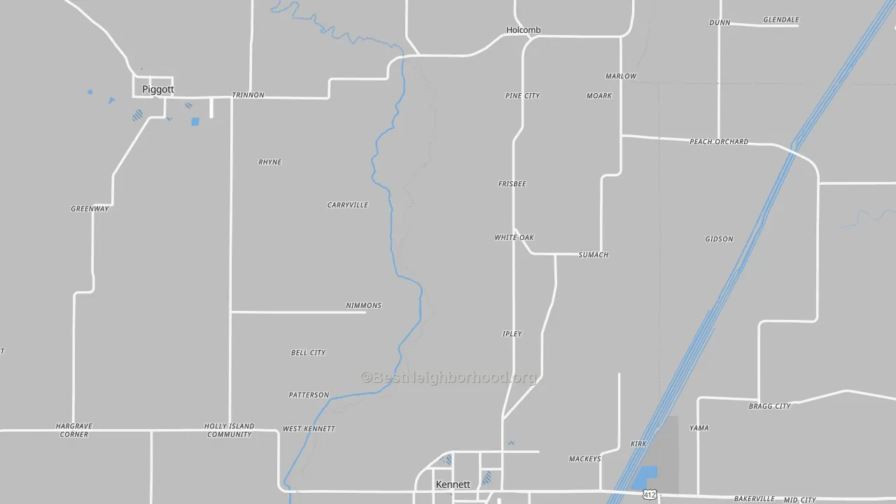 Transit Grade map of Dunklin County, MO