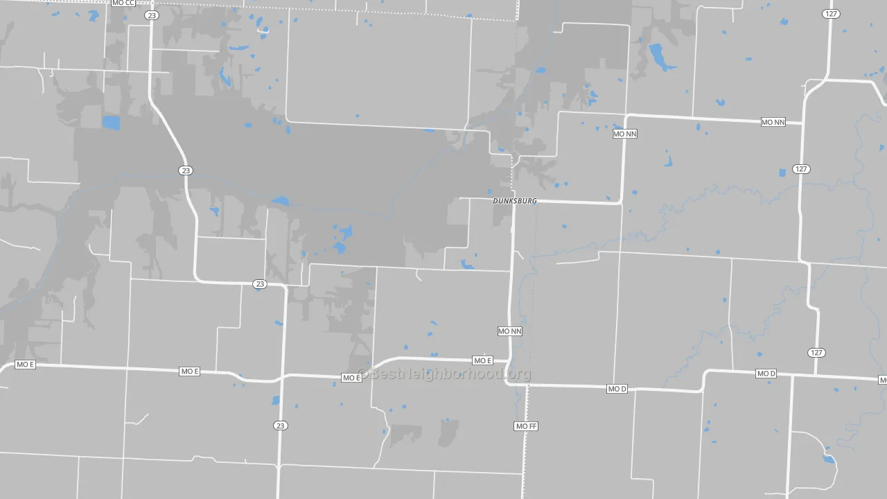 Transit Grade map of Dunksburg, MO