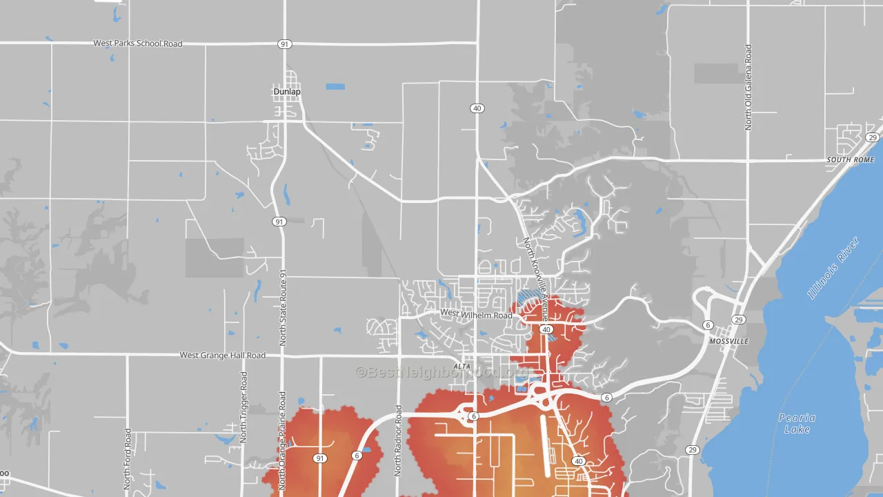 Transit Grade map of Dunlap, IL