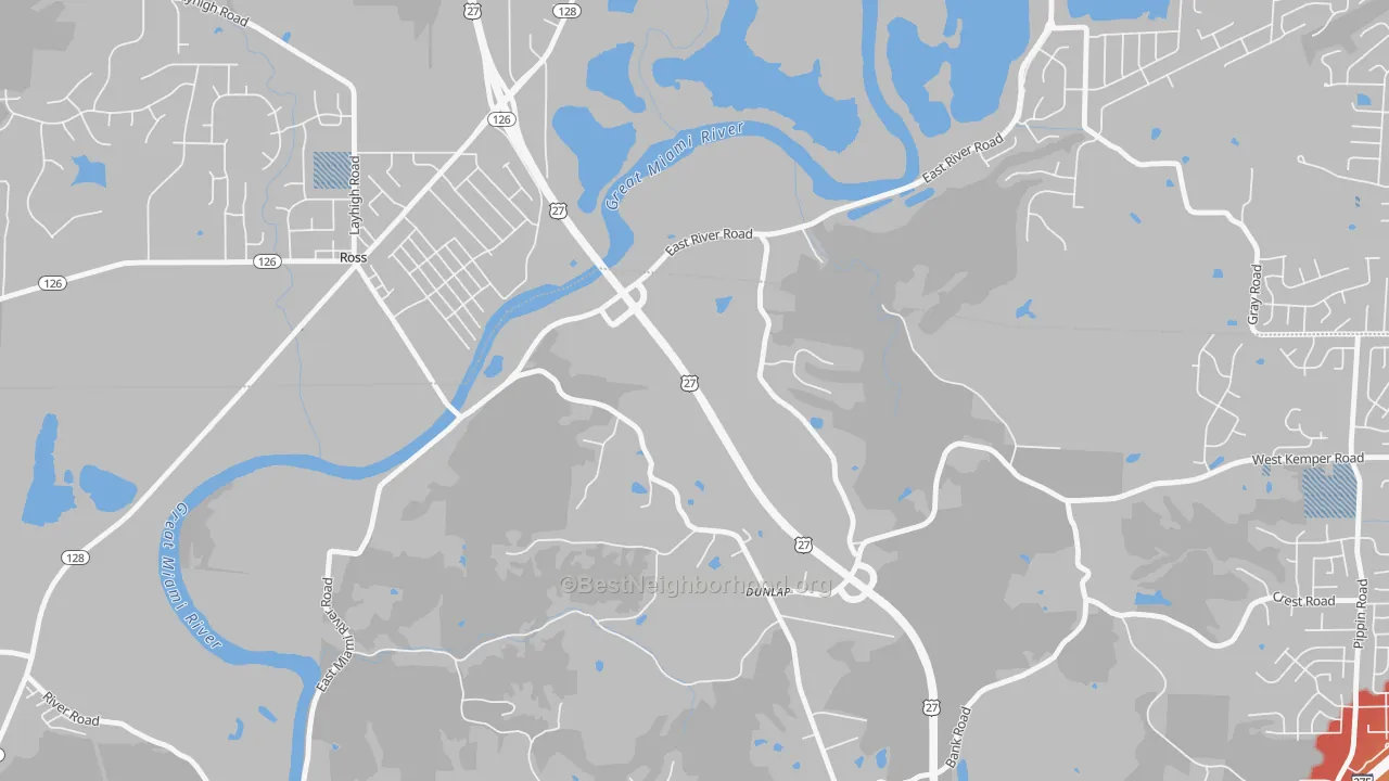 Transit Grade map of Dunlap, OH