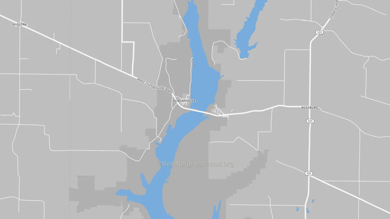 Transit Grade map of Dunlapsville, IN
