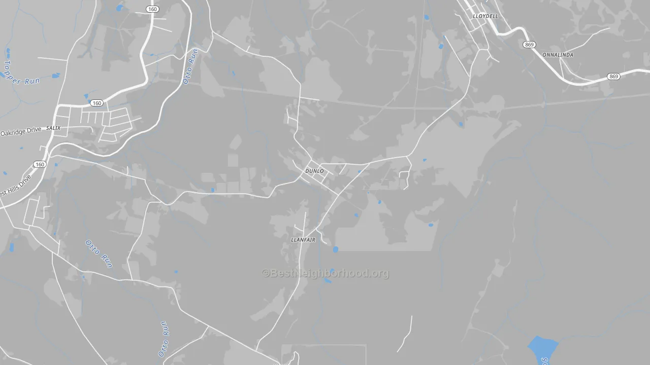 Transit Grade map of Dunlo, PA