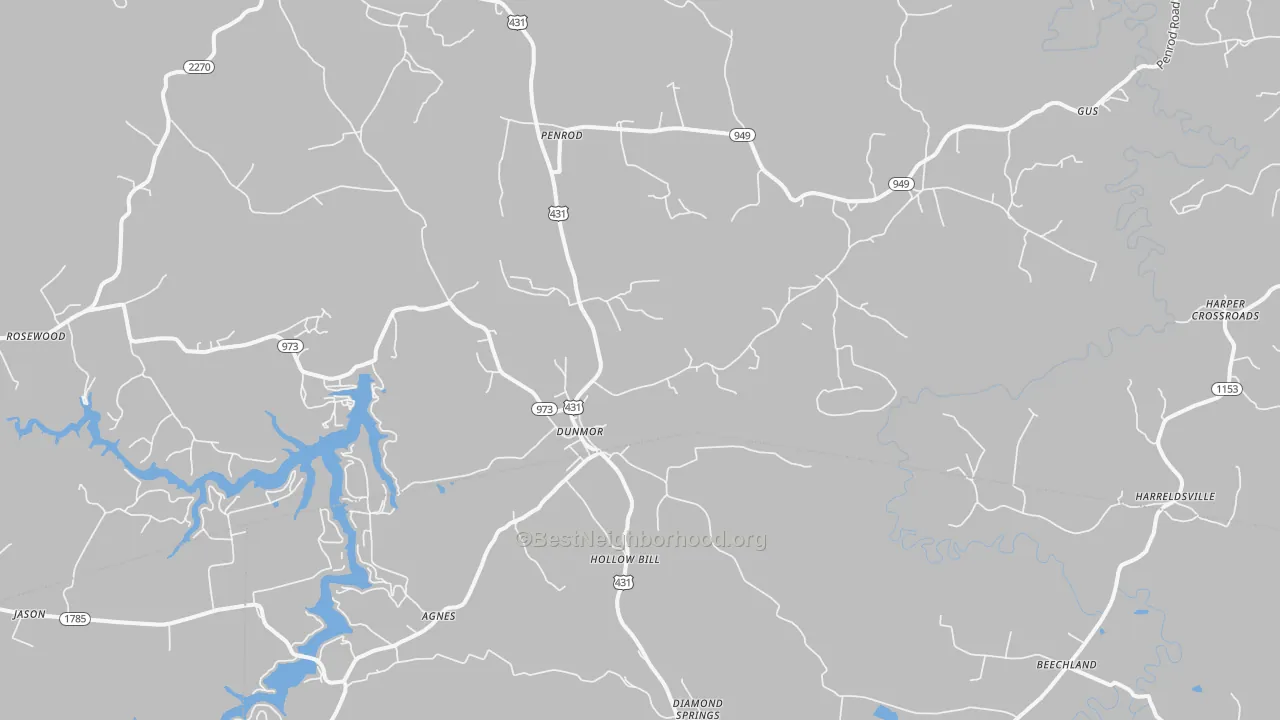 Transit Grade map of Dunmor, KY