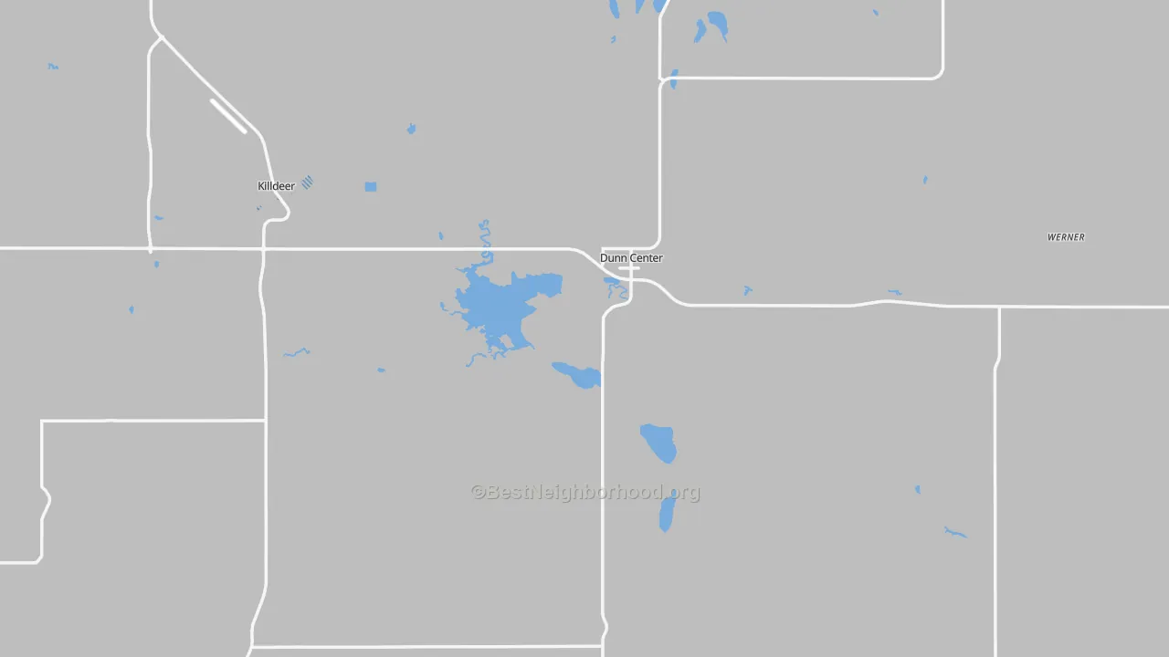 Transit Grade map of Dunn County, ND