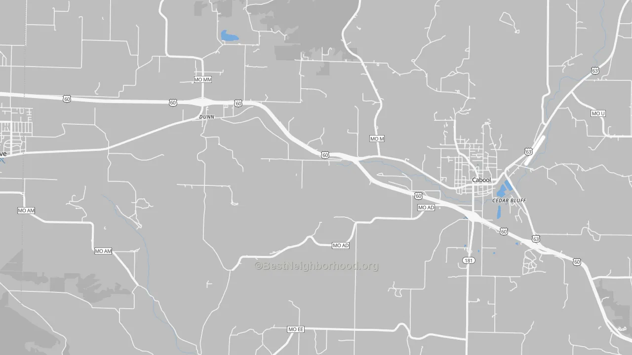 Transit Grade map of Dunn, MO