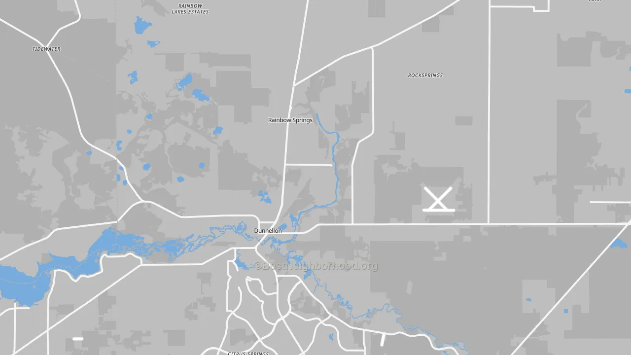 Transit Grade map of Dunnellon, FL