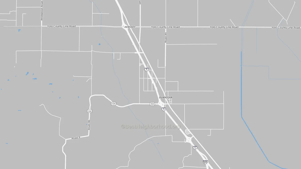 Transit Grade map of Dunnigan, CA