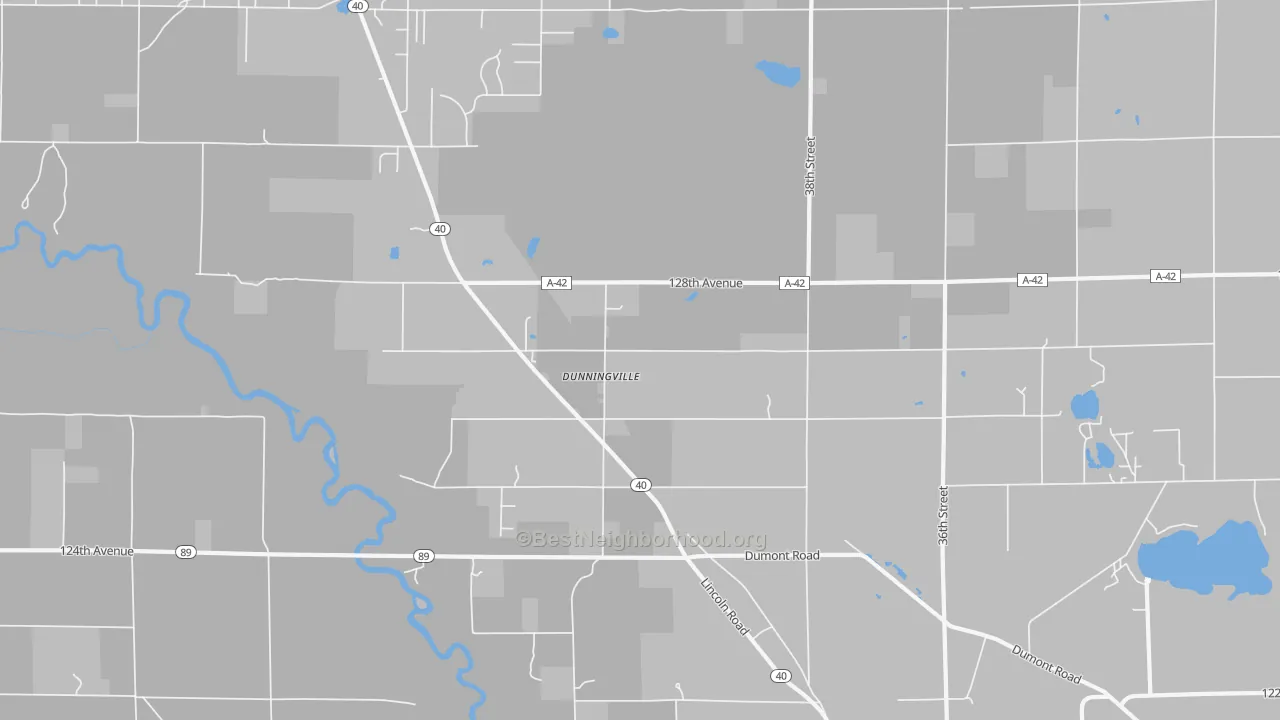 Transit Grade map of Dunningville, MI