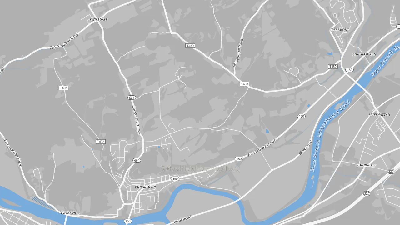 Transit Grade map of Dunnstown, PA