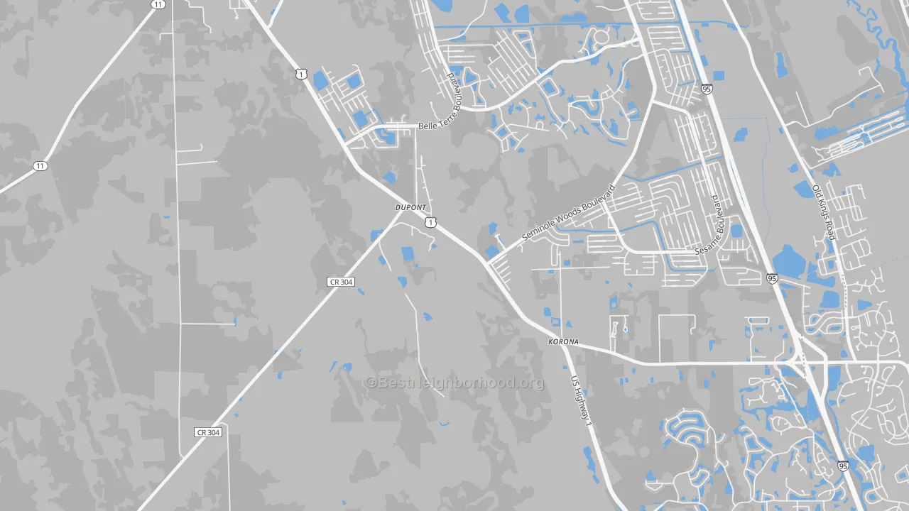 Transit Grade map of Dupont, FL