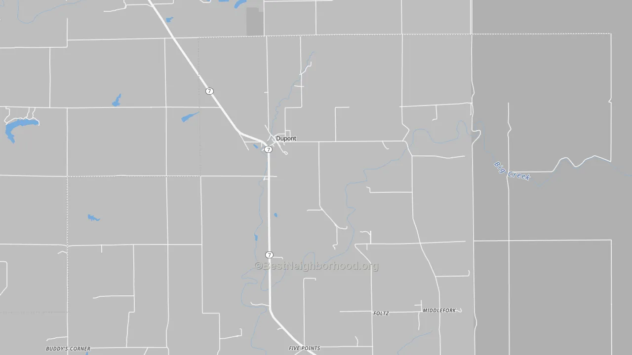 Transit Grade map of Dupont, IN