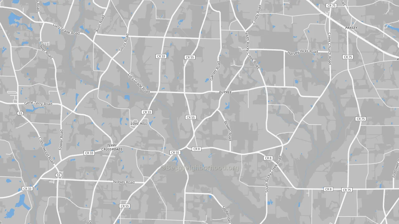 Transit Grade map of Dupree, AL