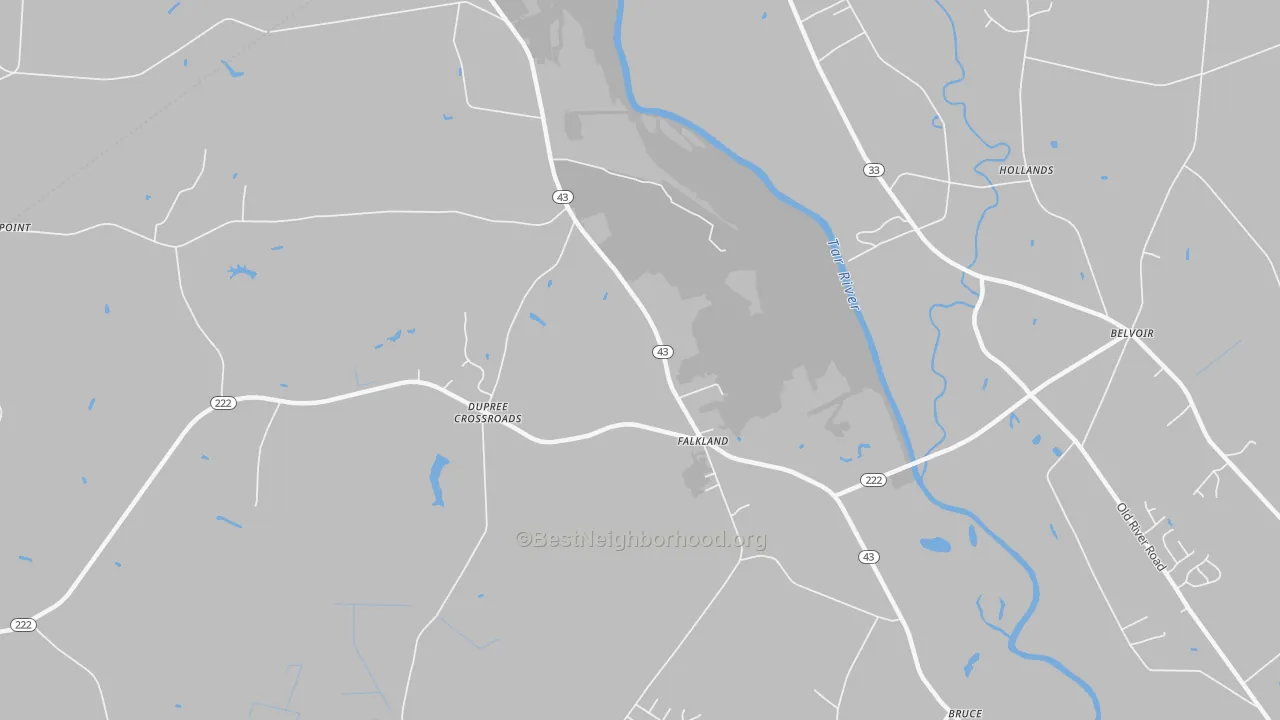 Transit Grade map of Dupree Crossroads, NC