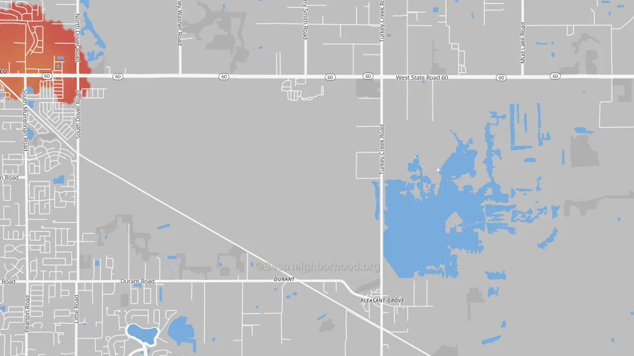Transit Grade map of Durant, FL