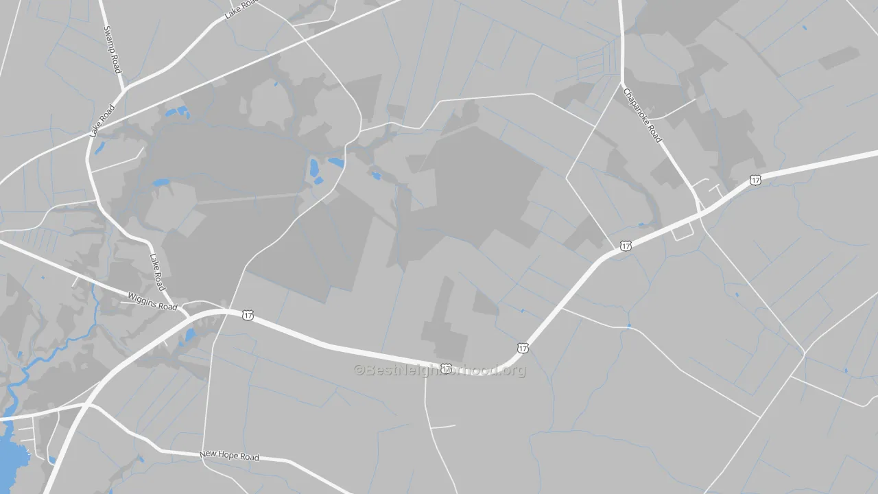 Transit Grade map of Durants Neck, NC