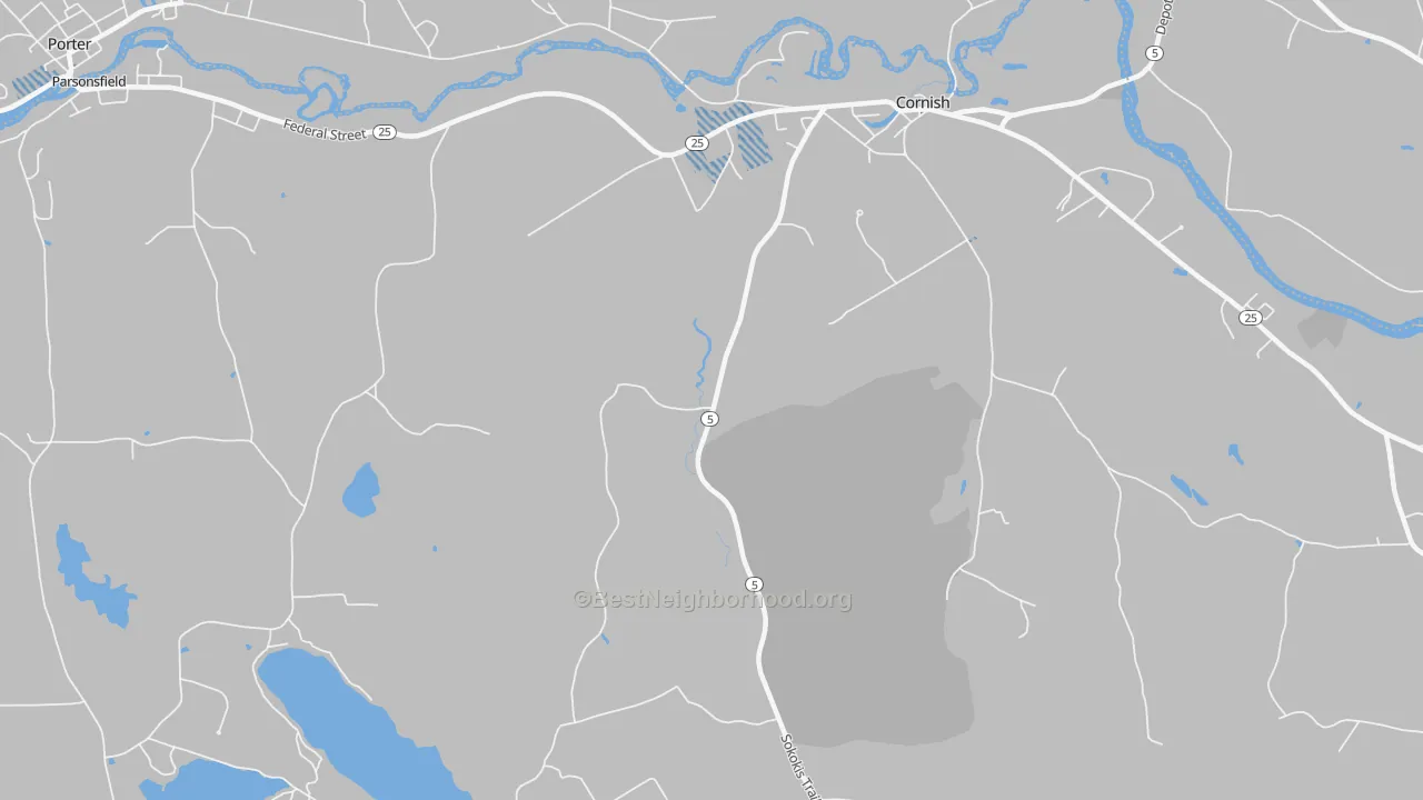 Transit Grade map of Durgintown, ME