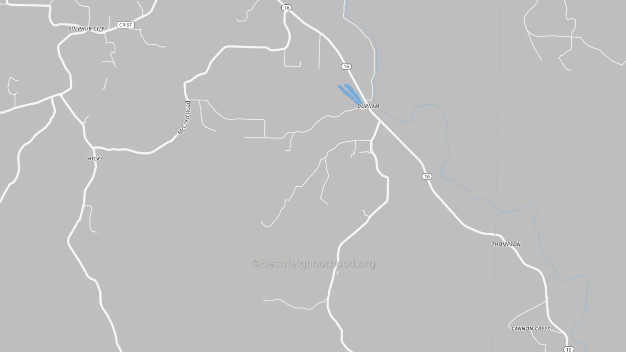 Transit Grade map of Durham, AR