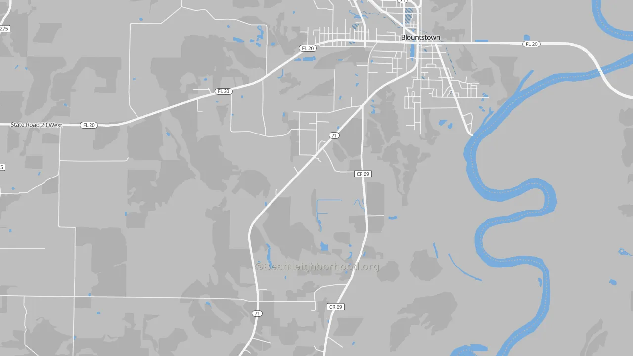 Transit Grade map of Durham, FL