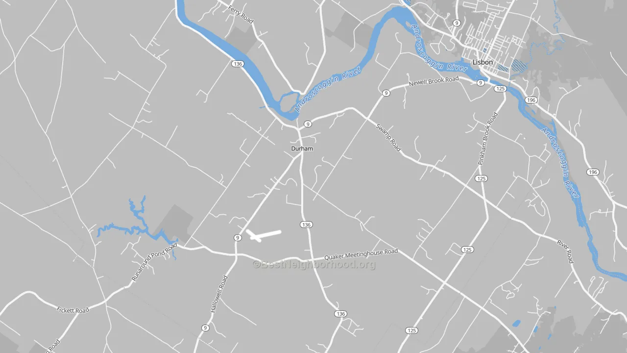 Transit Grade map of Durham, ME