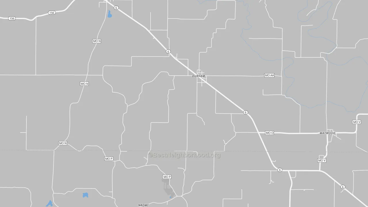 Transit Grade map of Durham, MO