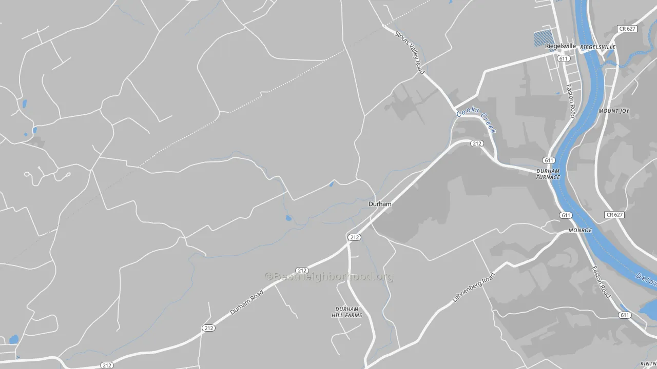 Transit Grade map of Durham, PA