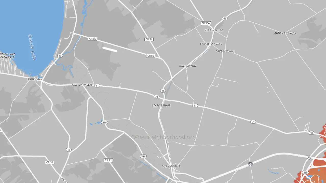 Transit Grade map of Durhamville, NY