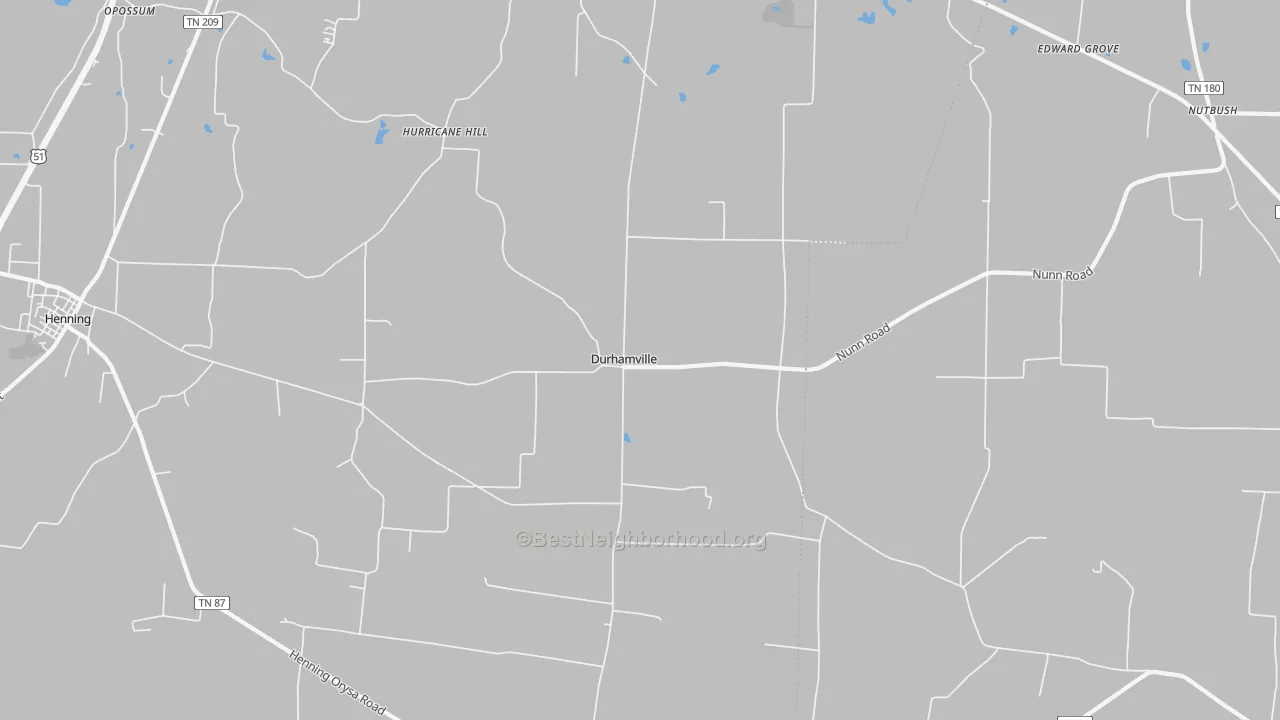Transit Grade map of Durhamville, TN