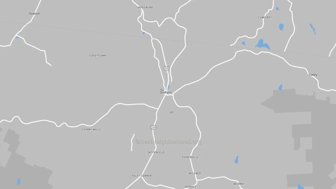 Transit Grade map of Dushore, PA