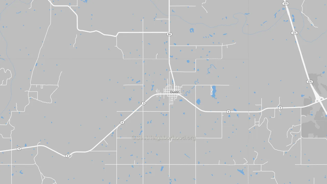 Transit Grade map of Dustin, OK