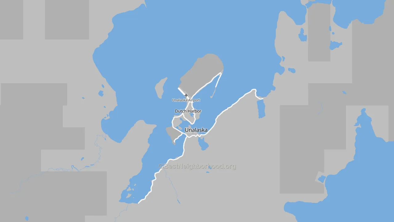 Transit Grade map of Dutch Harbor, AK