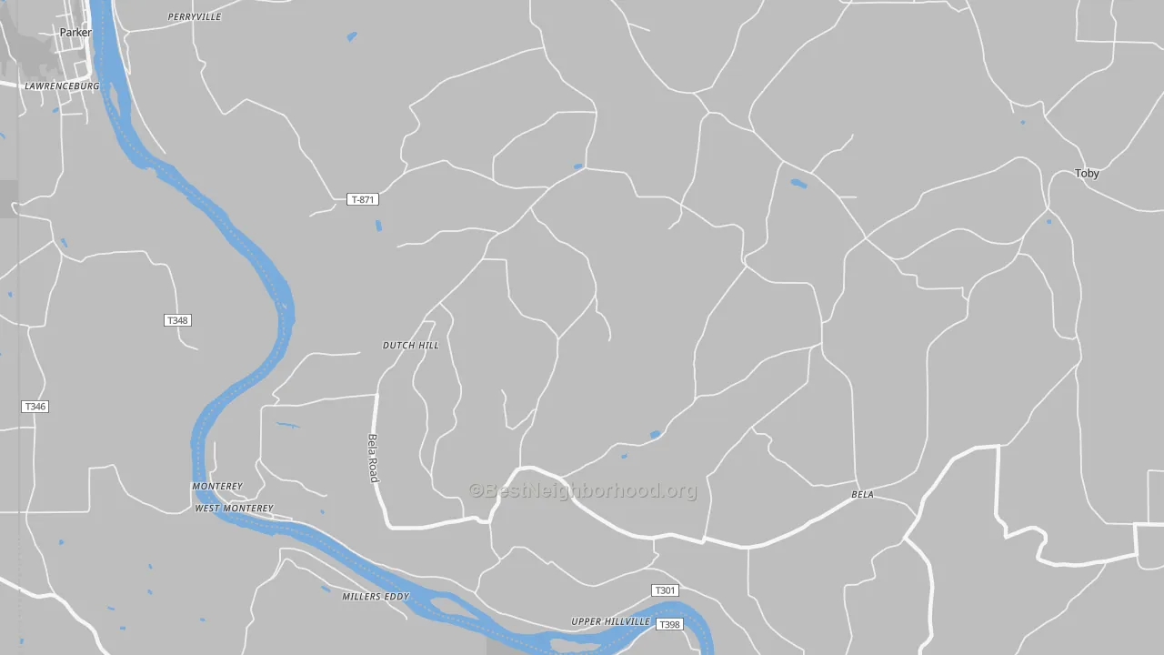 Transit Grade map of Dutch Hill, PA