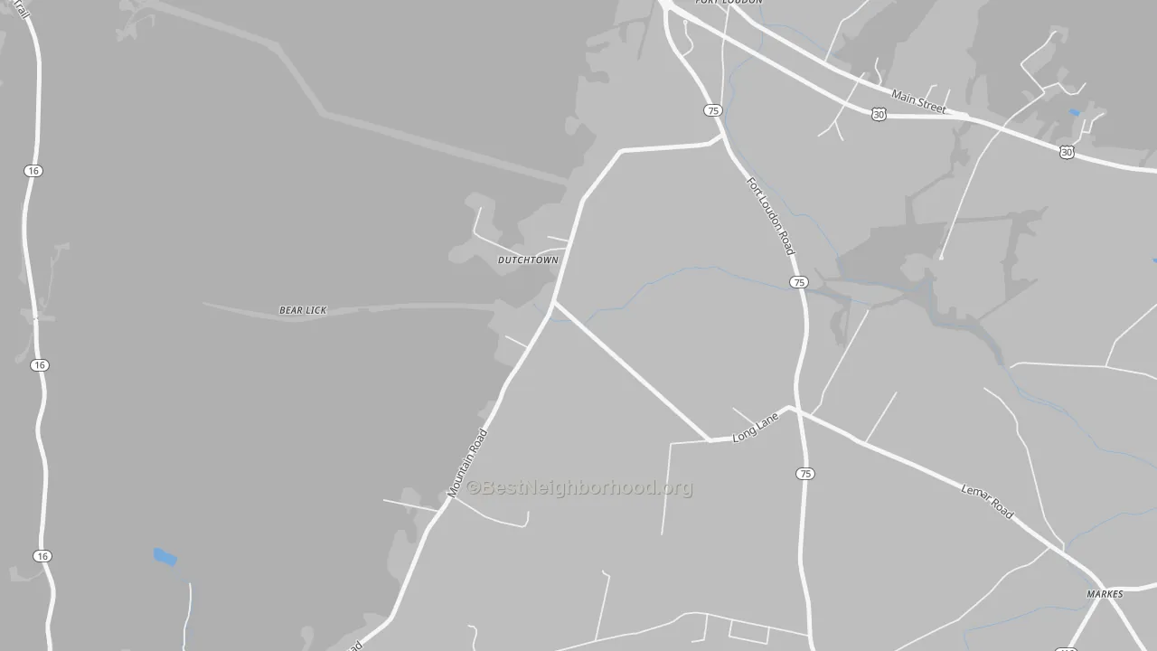 Transit Grade map of Dutchtown, PA