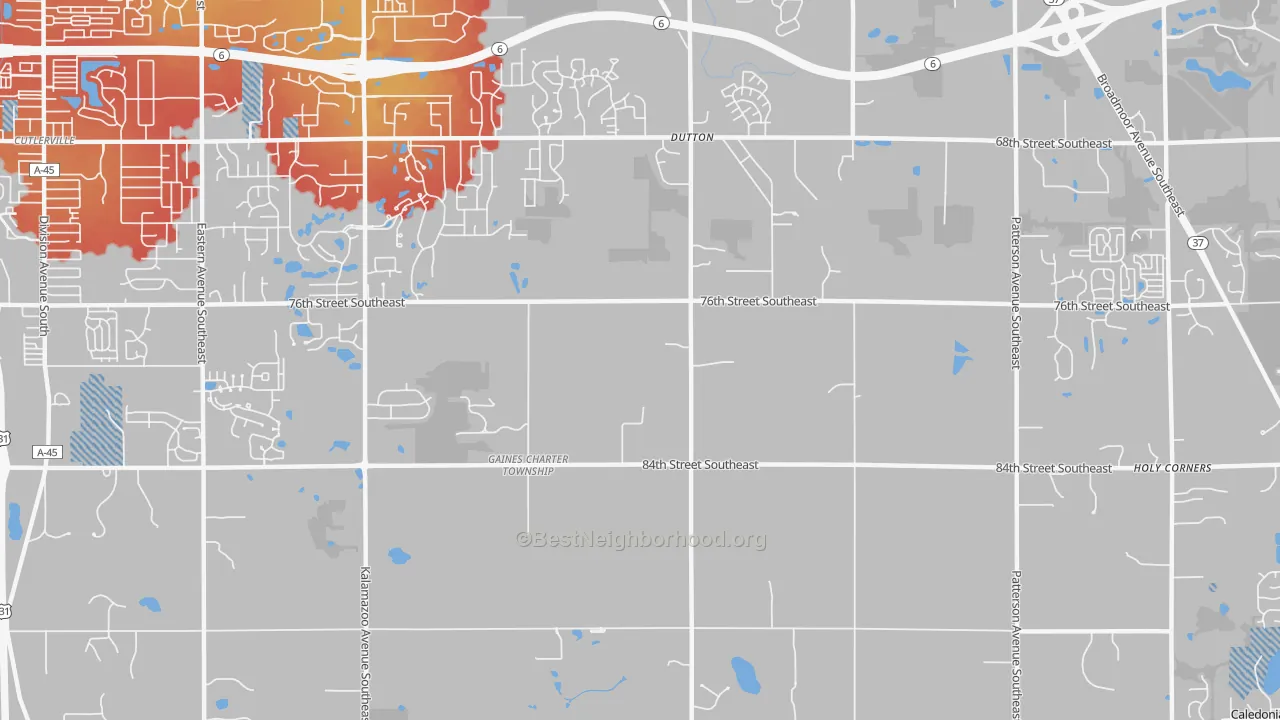 Transit Grade map of Dutton, MI