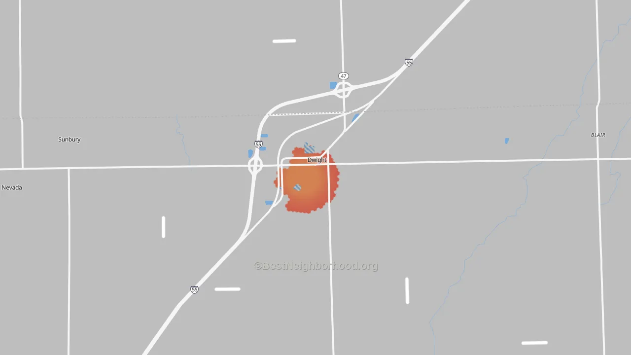 Transit Grade map of Dwight, IL