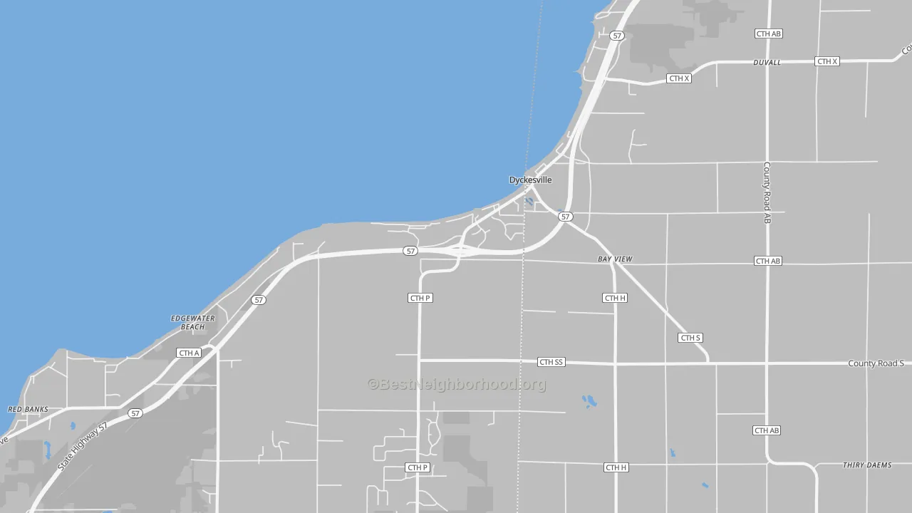 Transit Grade map of Dyckesville, WI