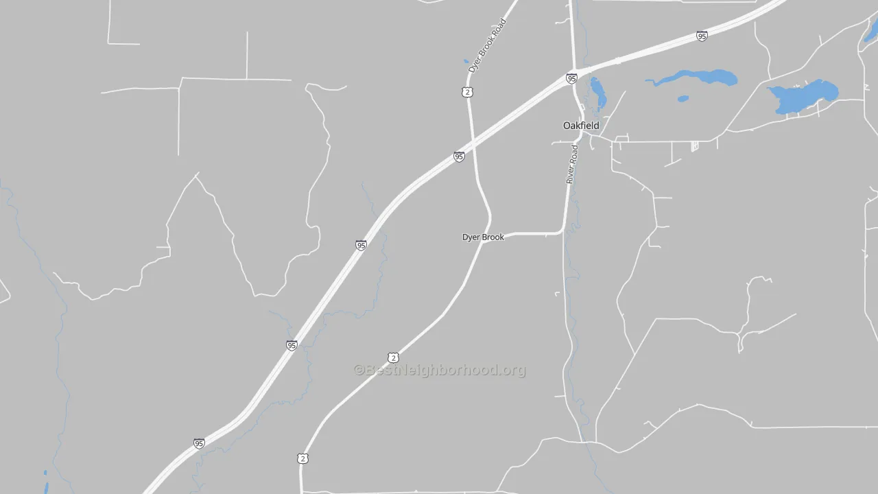 Transit Grade map of Dyer Brook, ME